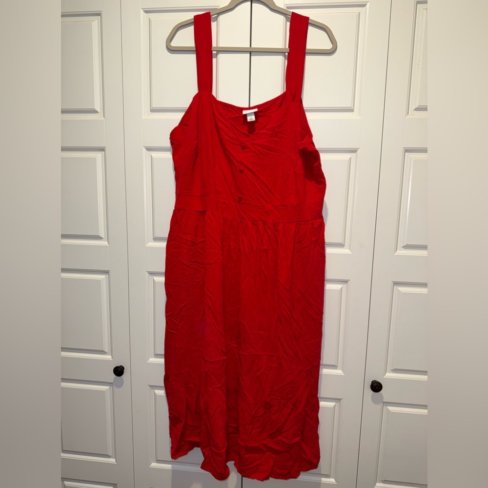 Ava & Viv Red Sleeveless Dress - 3XL